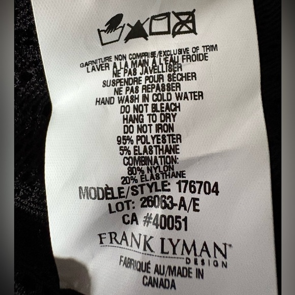 Black Lace Ruffle Top with Open Shoulder - Picture 5 of 5